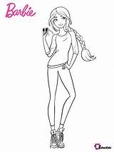 Barbie Printable Coloring sketch template