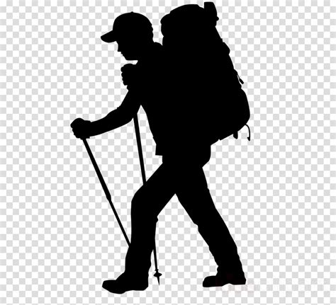 silhouette hiking clipart - Clip Art Library