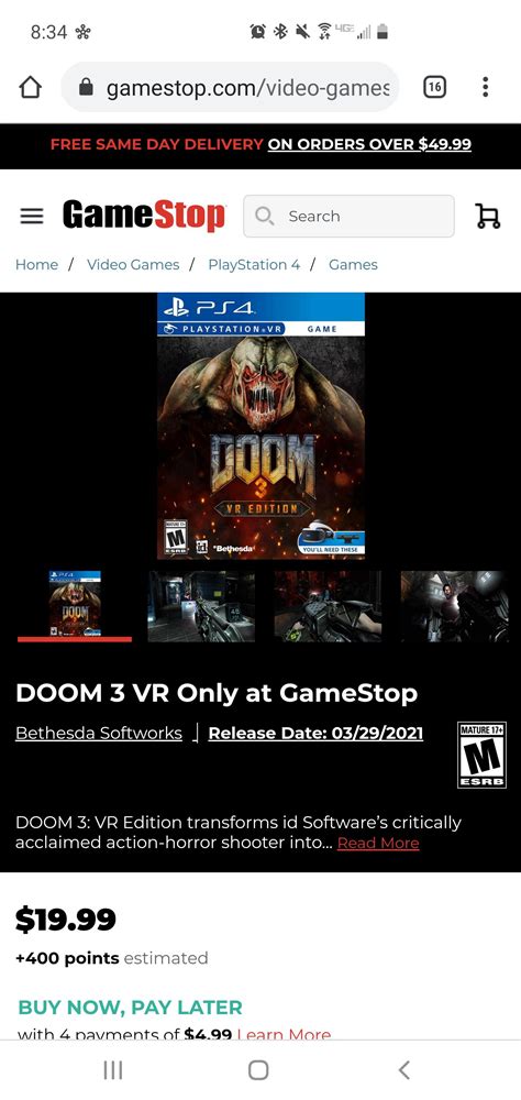 Doom 3 VR Edition will have a physical release at GameStop. : r/Doom