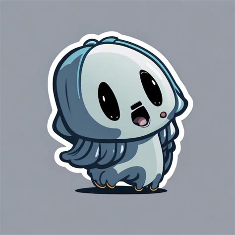 Premium AI Image | Cute Ghost Sticker 3