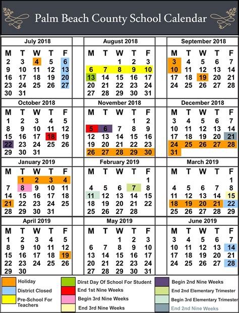 Dashing Calendar School District Palm Beach | School calendar, Calendar, County schools