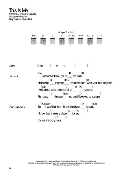 This Is Me by Pasek & Paul - Guitar Chords/Lyrics - Guitar Instructor