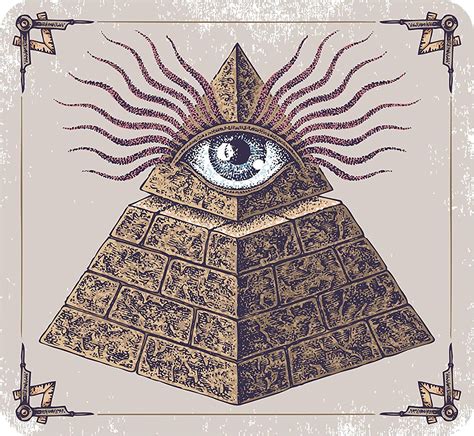 All Seeing Eye Pyramid Drawing