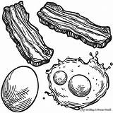 Bacon Coloring Pages  Free & Printable sketch template