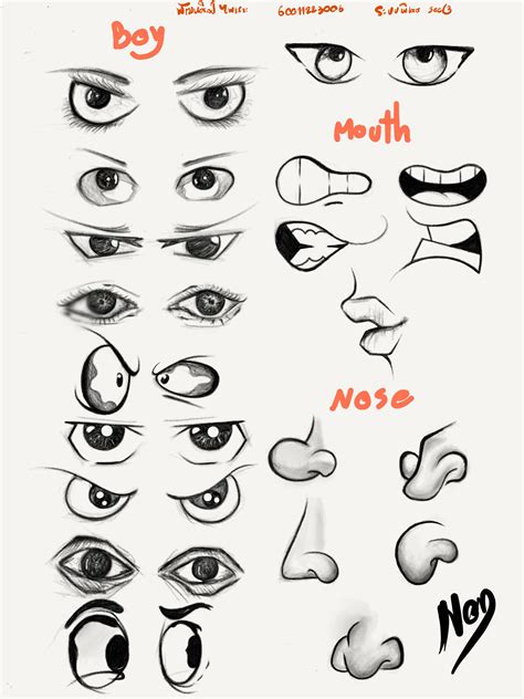 ArtStation - DESING MOUTH, NOSE, EYES