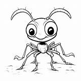 Premium Vector  Ant Coloring Page Drawing For Kids sketch template