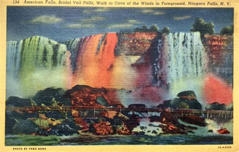 Night Scene Postcards - Cave of the Winds, Niagara by Yesterdays-Paper ...