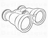 Binoculars Coloring Page Pages sketch template
