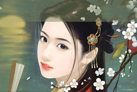 Chinese Art Painting Girl Ancient 6 - Full Image