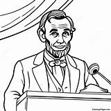 Abraham Lincoln Giving A Speech Coloring Page  Pagescom sketch template