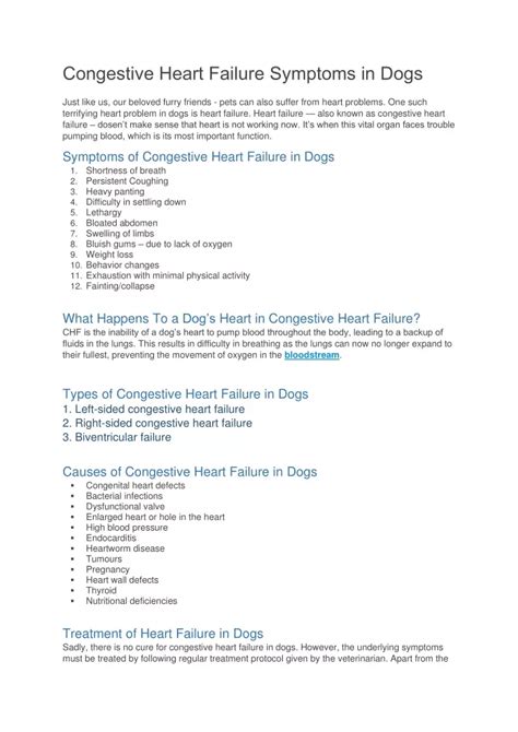 PPT - Congestive Heart Failure Symptoms in Dogs PowerPoint Presentation ...