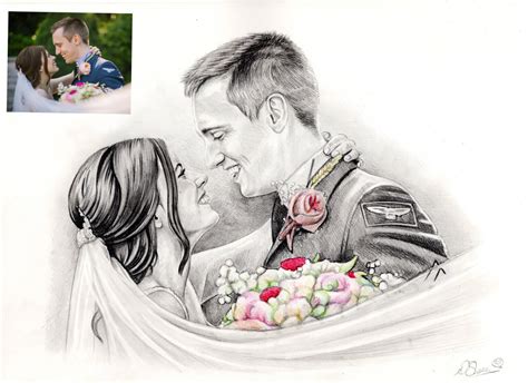 Wedding drawing | Commission hand drawn portraits