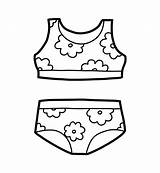 Premium Vector Coloring Book For Children Womens Swimsuit  Home sketch template