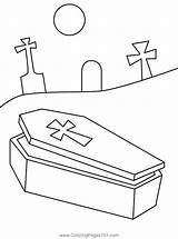 Casket Coloring Pages sketch template