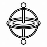 Vector De Contorno Icono Impulso Giroscópico Acelerómetro  sketch template