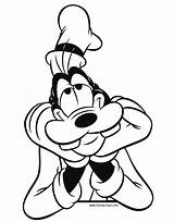 Goofy Coloring Pages Disney Mickey Mouse White Clipart Face Head Color  sketch template