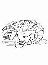 Dino Ankylosaurus coloring Page sketch template