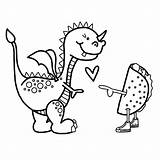 Tacos Love Dragons Coloring  Nation sketch template