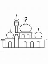 Easy Mosque coloring Page  Download Print Or Color Online For Free sketch template
