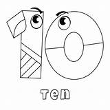 Ten Coloring Pages sketch template