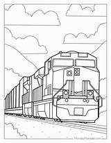 Train Coloring Pages For Kids sketch template