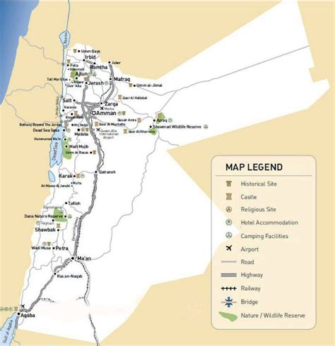 Detailed road map of Jordan. Jordan detailed road map | Vidiani.com ...