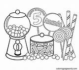 Sweet Candy Birthday Party Coloring Page  Free Printable Pages sketch template