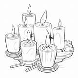 Candle coloring Page – Coloring Corner sketch template