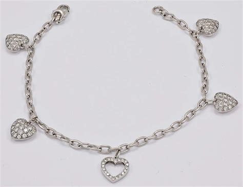 Tiffany and Co. Diamond Platinum Heart Bracelet at 1stDibs | heart ...