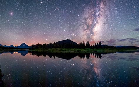 Wallpaper : 1920x1200 px, lake, landscape, long exposure, Milky Way, mountains, nature ...