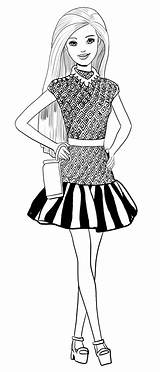 Barbie fashionista coloring Pages sketch template