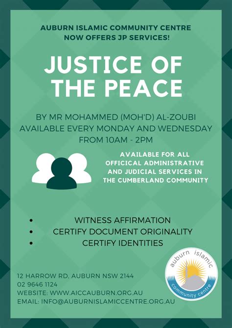 Justice of the Peace Services – Auburn Islamic Community Centre