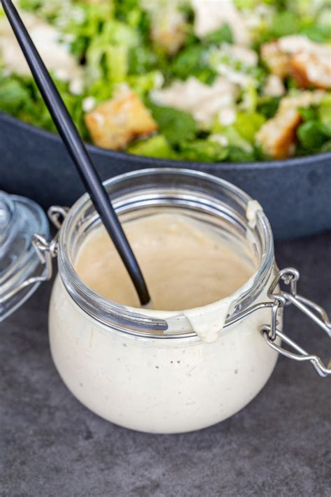 Homemade Creamy Caesar Salad Dressing - Momsdish