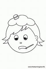 Sick Face Coloring Sheets Pages sketch template