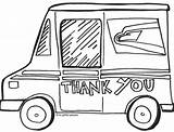 Coloring Truck Mail Pages Usps Postal Vehicles Drawing Kids Template  sketch template