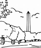 Washington Monument Coloring Page  Nation sketch template