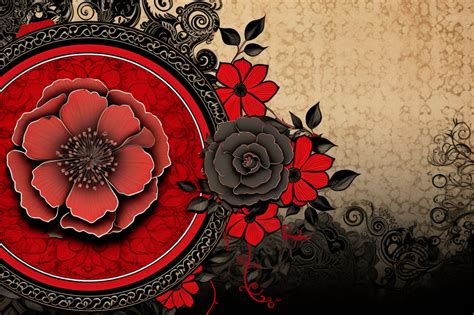 Red Black Vintage Paper Template Free Stock Photo - Public Domain Pictures