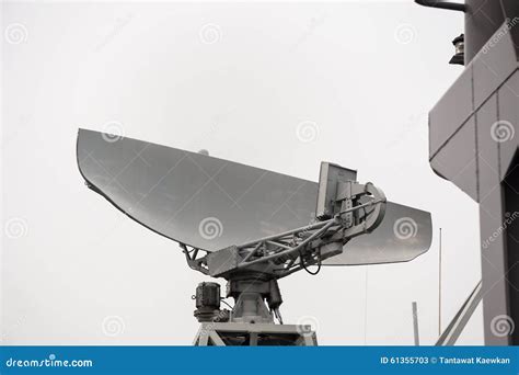 Radar of Navy ship stock image. Image of type, military - 61355703