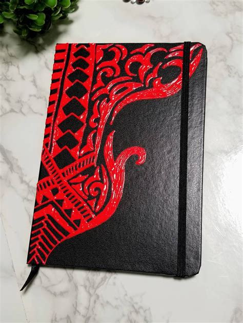 Black and Red Personalized Notebook Customized Gift for - Etsy