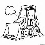 Cute Backhoe Digging Coloring Page 55144 43624 sketch template