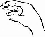 Pointing Hand Coloring Page sketch template