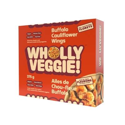 Wholly Veggie! Gluten Free And Vegan Frozen Buffalo Cauliflower Wings ...