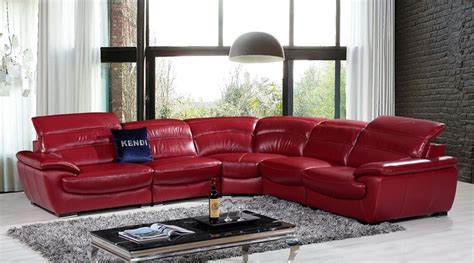 15 Best Collection of Red Leather Sectionals with Chaise