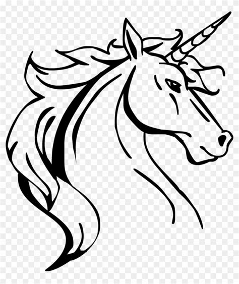 Beautiful Unicorn Line Drawing Head Commission Art - Unicorn Head Line Drawing - Free ...