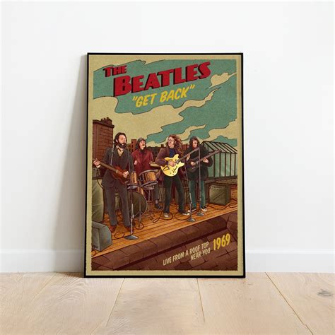 The Beatles Poster Get Back Vintage Gig Poster the Beatles - Etsy