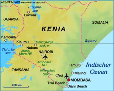 Diani Beach Kenya Map