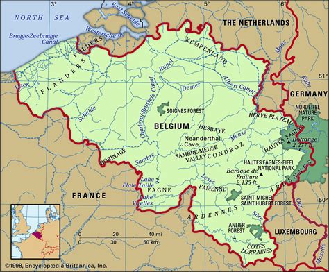 Belgium Relief Map