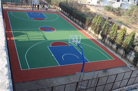 Matte Synthetic Basketball Court Flooring, Indoor Outdoor, Rs 55 /feet | ID: 22340311097