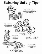 Swimming Safety Tips sketch template