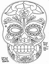 Sugar Skull Coloring Page  Home sketch template